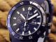 New IWC Aquatimer Chrono Quartz Copy Watch - Blue&White Bezel Black Case (3)_th.jpg